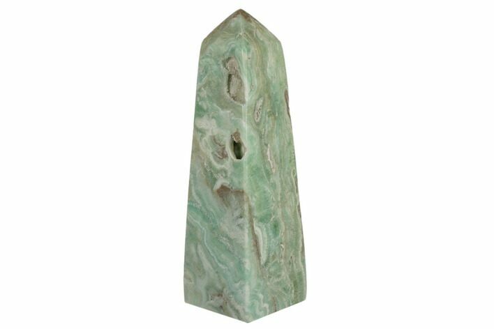 Polished Blue Caribbean Calcite Obelisk - Pakistan #187483